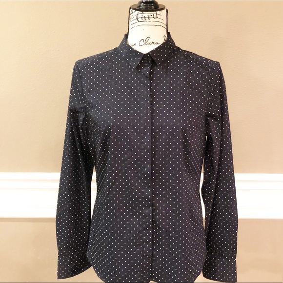 H&M Tops - H&M Button Up Polkadot Top, Size 12, EUC